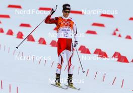 12.02.2014, Sochi, Russia (RUS): Akito Watabe (JPN), Fischer, Swix, Rottefella - XXII. Olympic Winter Games Sochi 2014, nordic combined, individual gundersen HS106/10km, Sochi (RUS). www.nordicfocus.com. © NordicFocus. Every downloaded picture is fee-liable.