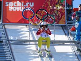12.02.2014, Sochi, Russia (RUS): Francois Braud (FRA), Fischer, One Way, Rottefella - XXII. Olympic Winter Games Sochi 2014, nordic combined, individual gundersen HS106/10km, Sochi (RUS). www.nordicfocus.com. © NordicFocus. Every downloaded picture is fee-liable.