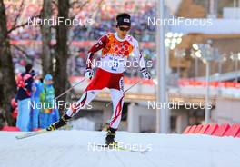 12.02.2014, Sochi, Russia (RUS): Akito Watabe (JPN), Fischer, Swix, Rottefella - XXII. Olympic Winter Games Sochi 2014, nordic combined, individual gundersen HS106/10km, Sochi (RUS). www.nordicfocus.com. © NordicFocus. Every downloaded picture is fee-liable.
