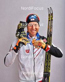 14.03.2014, Sochi, Russia (RUS): Bernhard Gruber (AUT) - XXII. Olympic Winter Games Sochi 2014, nordic combined, medals, Sochi (RUS). www.nordicfocus.com. © NordicFocus. Every downloaded picture is fee-liable.