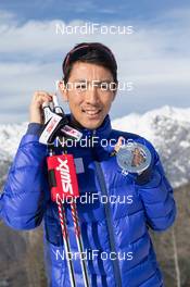 14.02.2014, Sochi, Russia (RUS): Akito Watabe (JPN) - XXII. Olympic Winter Games Sochi 2014, nordic combined, medals, Sochi (RUS). www.nordicfocus.com. © NordicFocus. Every downloaded picture is fee-liable.