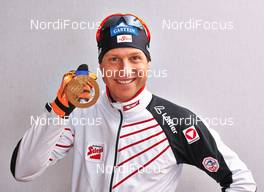 14.03.2014, Sochi, Russia (RUS): Bernhard Gruber (AUT) - XXII. Olympic Winter Games Sochi 2014, nordic combined, medals, Sochi (RUS). www.nordicfocus.com. © NordicFocus. Every downloaded picture is fee-liable.