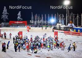 29.11.2014, Ruka, Finland (FIN): start scenery seen from above - FIS world cup nordic combined, individual gundersen HS142/10km, Ruka (FIN). www.nordicfocus.com. © Felgenhauer/NordicFocus. Every downloaded picture is fee-liable.
