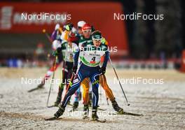 29.11.2014, Ruka, Finland (FIN): Ilkka Herola (FIN), Johannes Rydzek (GER), (l-r) - FIS world cup nordic combined, individual gundersen HS142/10km, Ruka (FIN). www.nordicfocus.com. © Felgenhauer/NordicFocus. Every downloaded picture is fee-liable.