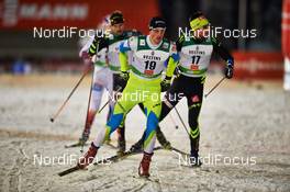29.11.2014, Ruka, Finland (FIN): Gasper Berlot (SLO), Jason Lamy Chappuis (FRA), (l-r) - FIS world cup nordic combined, individual gundersen HS142/10km, Ruka (FIN). www.nordicfocus.com. © Felgenhauer/NordicFocus. Every downloaded picture is fee-liable.