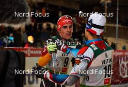 29.11.2014, Ruka, Finland (FIN): Johannes Rydzek (GER), Miroslav Dvorak (CZE), (l-r) - FIS world cup nordic combined, individual gundersen HS142/10km, Ruka (FIN). www.nordicfocus.com. © Felgenhauer/NordicFocus. Every downloaded picture is fee-liable.