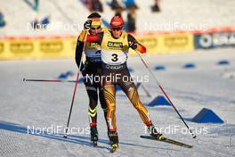 06.12.2014, Lillehammer, Norway (NOR): Jason Lamy Chappuis (FRA), Eric Frenzel (GER), (l-r)  - FIS world cup nordic combined, individual gundersen HS100/10km, Lillehammer (NOR). www.nordicfocus.com. © Felgenhauer/NordicFocus. Every downloaded picture is fee-liable.