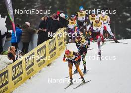 07.12.2014, Lillehammer, Norway (NOR): Eric Frenzel (GER), Jason Lamy Chappuis (FRA), Christoph Bieler (AUT), Haavard Klemetsen (NOR), (l-r)  - FIS world cup nordic combined, individual gundersen HS138/10km, Lillehammer (NOR). www.nordicfocus.com. © Felgenhauer/NordicFocus. Every downloaded picture is fee-liable.