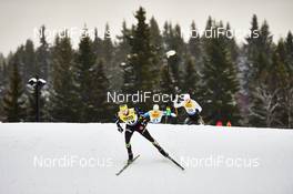 07.12.2014, Lillehammer, Norway (NOR): Maxime Laheurte (FRA), Gasper Berlot (SLO), (l-r)  - FIS world cup nordic combined, individual gundersen HS138/10km, Lillehammer (NOR). www.nordicfocus.com. © Felgenhauer/NordicFocus. Every downloaded picture is fee-liable.