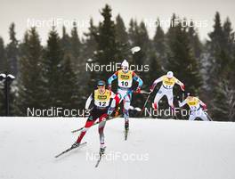 07.12.2014, Lillehammer, Norway (NOR): Wilhelm Denifl (AUT), Tomas Portyk (CZE), Gudmund Storlien (NOR), (l-r)  - FIS world cup nordic combined, individual gundersen HS138/10km, Lillehammer (NOR). www.nordicfocus.com. © Felgenhauer/NordicFocus. Every downloaded picture is fee-liable.