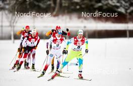 21.12.2014, Ramsau, Austria (AUT): Mario Seidl (AUT), Jan Schmid (NOR), Marjan Jelenko (SLO), (l-r)  - FIS world cup nordic combined, individual gundersen HS98/10km, Ramsau (AUT). www.nordicfocus.com. © Felgenhauer/NordicFocus. Every downloaded picture is fee-liable.