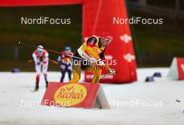 20.12.2014, Ramsau, Austria (AUT): Johannes Rydzek (GER) - FIS world cup nordic combined, team sprint HS98/2x7.5km, Ramsau (AUT). www.nordicfocus.com. © Felgenhauer/NordicFocus. Every downloaded picture is fee-liable.