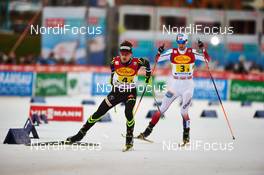 20.12.2014, Ramsau, Austria (AUT): Francois Braud (FRA), Jan Schmid (NOR), (l-r)  - FIS world cup nordic combined, team sprint HS98/2x7.5km, Ramsau (AUT). www.nordicfocus.com. © Felgenhauer/NordicFocus. Every downloaded picture is fee-liable.