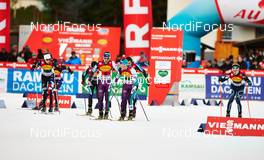 20.12.2014, Ramsau, Austria (AUT): Adam Loomis (USA), Bryan Fletcher (USA), Hideaki Nagai (JPN), Taihei Kato (JPN), (l-r)  - FIS world cup nordic combined, team sprint HS98/2x7.5km, Ramsau (AUT). www.nordicfocus.com. © Felgenhauer/NordicFocus. Every downloaded picture is fee-liable.