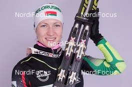 02.12.2014, Oestersund, Sweden (SWE):  Darya Domracheva (BLR) - IBU world cup biathlon, photoshooting, Oestersund (SWE). www.nordicfocus.com. © Manzoni/NordicFocus. Every downloaded picture is fee-liable.