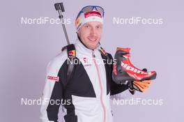 02.12.2014, Oestersund, Sweden (SWE):  Dominik Landertinger (AUT) - IBU world cup biathlon, photoshooting, Oestersund (SWE). www.nordicfocus.com. © Manzoni/NordicFocus. Every downloaded picture is fee-liable.