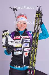 30.11.2014, Oestersund, Sweden (SWE):  Mari Laukkanen (FIN) - IBU world cup biathlon, photoshooting, Oestersund (SWE). www.nordicfocus.com. © Manzoni/NordicFocus. Every downloaded picture is fee-liable.