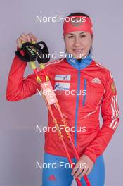 02.12.2014, Oestersund, Sweden (SWE):  Daria Virolaynen (RUS) - IBU world cup biathlon, photoshooting, Oestersund (SWE). www.nordicfocus.com. © Manzoni/NordicFocus. Every downloaded picture is fee-liable.