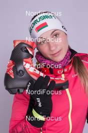 02.12.2014, Oestersund, Sweden (SWE):  Nastassia Dubarezava  (BLR) - IBU world cup biathlon, photoshooting, Oestersund (SWE). www.nordicfocus.com. © Manzoni/NordicFocus. Every downloaded picture is fee-liable.