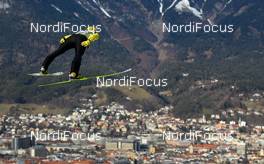 03.01.2014, Innsbruck, Austria (AUT): Noriaki Kasai (JPN), Fischer - FIS world cup ski jumping, four hills tournament, individual HS130 qualification, Innsbruck (AUT). www.nordicfocus.com. © Laiho/NordicFocus. Every downloaded picture is fee-liable.