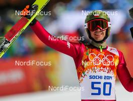 09.02.2014, Sochi, Russia (RUS): Kamil Stoch (POL), Fischer - XXII. Olympic Winter Games Sochi 2014, ski jumping, individual HS106, Sochi (RUS). www.nordicfocus.com. © NordicFocus. Every downloaded picture is fee-liable.