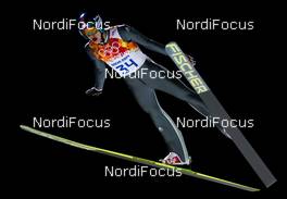 14.02.2014, Sochi, Russia (RUS): Gregor Deschwanden (SUI), Fischer - XXII. Olympic Winter Games Sochi 2014, ski jumping, individual HS140, Qualification, Sochi (RUS). www.nordicfocus.com. © NordicFocus. Every downloaded picture is fee-liable.