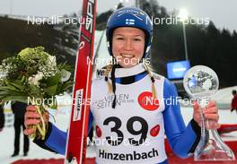 02.02.2014, Hinzenbach, Austria (AUT): Julia Kykkaenen (FIN), Sporten - FIS world cup ski jumping ladies, individual HS85, Hinzenbach (AUT). www.nordicfocus.com. © Laiho/NordicFocus. Every downloaded picture is fee-liable.