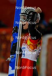 11.02.2014, Sochi, Russia (RUS): Coline Mattel (FRA), Fluege.de - XXII. Olympic Winter Games Sochi 2014, ski jumping ladies, individual HS106, Sochi (RUS). www.nordicfocus.com. © NordicFocus. Every downloaded picture is fee-liable.