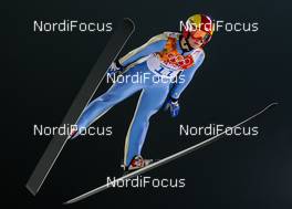 11.02.2014, Sochi, Russia (RUS): Taylor Henrich (CAN) - XXII. Olympic Winter Games Sochi 2014, ski jumping ladies, individual HS106, Sochi (RUS). www.nordicfocus.com. © NordicFocus. Every downloaded picture is fee-liable.