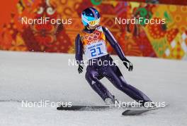 11.02.2014, Sochi, Russia (RUS): Katharina Althaus (GER) - XXII. Olympic Winter Games Sochi 2014, ski jumping ladies, individual HS106, Sochi (RUS). www.nordicfocus.com. © NordicFocus. Every downloaded picture is fee-liable.