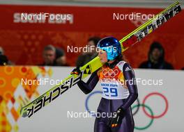 11.02.2014, Sochi, Russia (RUS): Carina Vogt (GER), Fischer - XXII. Olympic Winter Games Sochi 2014, ski jumping ladies, individual HS106, Sochi (RUS). www.nordicfocus.com. © NordicFocus. Every downloaded picture is fee-liable.