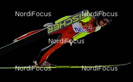 11.02.2014, Sochi, Russia (RUS): Daniela Iraschko-Stolz (AUT), Fischer - XXII. Olympic Winter Games Sochi 2014, ski jumping ladies, individual HS106, Sochi (RUS). www.nordicfocus.com. © NordicFocus. Every downloaded picture is fee-liable.