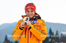 22.03.2014, Sochi, Russia (RUS): Carina Vogt (GER) - XXII. Olympic Winter Games Sochi 2014, ski jumping, medals, Sochi (RUS). www.nordicfocus.com. © NordicFocus. Every downloaded picture is fee-liable.
