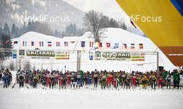 25.01.2014, Bad Hindelang, Germany (GER): the start of the classic race - Skitrail Tannheimertal, Bad Hindelang (GER). www.nordicfocus.com. © Felgenhauer/NordicFocus. Every downloaded picture is fee-liable.