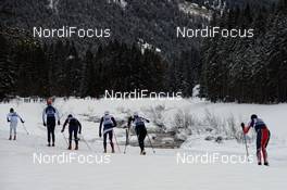 26.01.2014, Val di Fassa/Val di Fiemme, Italy (ITA): slower athletes after 15 km - FIS Marathon Cup Marcialonga, Val di Fassa/Val di Fiemme (ITA). www.nordicfocus.com. © Rauschendorfer/NordicFocus. Every downloaded picture is fee-liable.