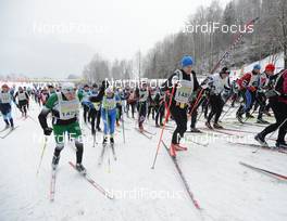 02.02.2014, Oberammergau, Germany (GER): start - FIS Marathon Cup Koenig Ludwig Lauf, Oberammergau (GER). www.nordicfocus.com. © Rauschendorfer/NordicFocus. Every downloaded picture is fee-liable.