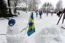 02.03.2014, Mora, Sweden (SWE): athletes pass a small village - FIS Marathon Cup Vasaloppet, Mora (SWE). www.nordicfocus.com. © Rauschendorfer/NordicFocus. Every downloaded picture is fee-liable.
