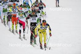 02.03.2014, Mora, Sweden (SWE): leaders after 1 km: (r-l), Oystein Pettersen (NOR), Franz Göring (GER) - FIS Marathon Cup Vasaloppet, Mora (SWE). www.nordicfocus.com. © Rauschendorfer/NordicFocus. Every downloaded picture is fee-liable.