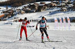 12.12.2014, Livigno, Italy (ITA): Paolo Bertarelli (SUI), Jessica Mueller (GER), (l-r)  - FIS Marathon Cup La Sgambeda, Livigno (ITA). www.nordicfocus.com. © Felgenhauer/NordicFocus. Every downloaded picture is fee-liable.