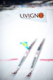 14.12.2014, Livigno, Italy (ITA):  Skis at the start  - Ski Classics La Sgambeda Classic 35k, Livigno (ITA). www.nordicfocus.com. © Felgenhauer/NordicFocus. Every downloaded picture is fee-liable.