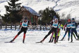 12.12.2014, Livigno, Italy (ITA): Adrien Mougel (FRA), Thomas Wick (GER), Egor Sorin (RUS), Mark Starostin (KZK), (l-r)  - FIS Marathon Cup La Sgambeda, Livigno (ITA). www.nordicfocus.com. © Felgenhauer/NordicFocus. Every downloaded picture is fee-liable.