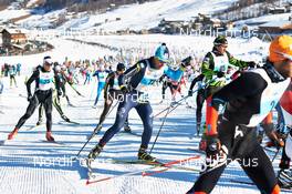 12.12.2014, Livigno, Italy (ITA): Pietro Mosconi (ITA), Rinat Mukhin (KZK), Vitaliy Chekalenko (RUS), (l-r)  - FIS Marathon Cup La Sgambeda, Livigno (ITA). www.nordicfocus.com. © Felgenhauer/NordicFocus. Every downloaded picture is fee-liable.