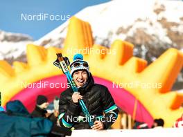 12.12.2014, Livigno, Italy (ITA):  A smiling KV+ service lady - FIS Marathon Cup La Sgambeda, Livigno (ITA). www.nordicfocus.com. © Felgenhauer/NordicFocus. Every downloaded picture is fee-liable.