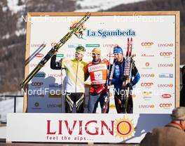12.12.2014, Livigno, Italy (ITA): Petr Novak (CZE), Benoit Chauvet (FRA), Robin Duvillard (FRA), (l-r) - FIS Marathon Cup La Sgambeda, Livigno (ITA). www.nordicfocus.com. © Felgenhauer/NordicFocus. Every downloaded picture is fee-liable.