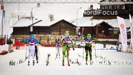 13.12.2014, Livigno, Italy (ITA): Seraina Boner (SUI), Katerina Smutna (AUT), Yulia Tikhonova (BLR), (l-r)  - Ski Classics La Sgambeda, Team Tempo, Livigno (ITA). www.nordicfocus.com. © Felgenhauer/NordicFocus. Every downloaded picture is fee-liable.