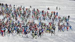 12.12.2014, Livigno, Italy (ITA):  the start of the 25. la sgambeda - FIS Marathon Cup La Sgambeda, Livigno (ITA). www.nordicfocus.com. © Felgenhauer/NordicFocus. Every downloaded picture is fee-liable.
