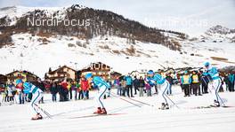 13.12.2014, Livigno, Italy (ITA):  Team Coop just after the start - Ski Classics La Sgambeda, Team Tempo, Livigno (ITA). www.nordicfocus.com. © Felgenhauer/NordicFocus. Every downloaded picture is fee-liable.