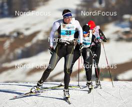 12.12.2014, Livigno, Italy (ITA): Manuel Sieber (GER), Jan Franc (CZE), Holly Brooks (USA), (l-r)  - FIS Marathon Cup La Sgambeda, Livigno (ITA). www.nordicfocus.com. © Felgenhauer/NordicFocus. Every downloaded picture is fee-liable.