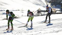 12.12.2014, Livigno, Italy (ITA): Vitaliy Chekalenko (RUS), Riitta-Liisa Roponen (FIN), (l-r)  - FIS Marathon Cup La Sgambeda, Livigno (ITA). www.nordicfocus.com. © Felgenhauer/NordicFocus. Every downloaded picture is fee-liable.