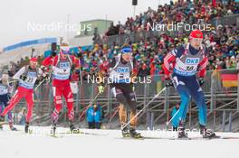 11.01.2015, Oberhof, Germany (GER): Timofey Lapshin (RUS), Andreas Birnbacher  (GER), Johannes Thingnes Boe (NOR) - IBU world cup biathlon, mass men, Oberhof (GER). www.nordicfocus.com. © Manzoni/NordicFocus. Every downloaded picture is fee-liable.